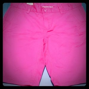 Adjustable waist Bermuda pink